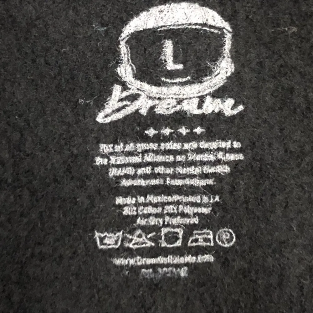 DREAM, black graphic hoodie Size L - Image 6