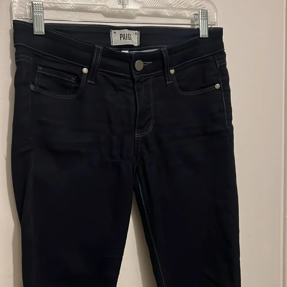 Paige Verdugo Ankle Ivan Dark Blue Wash Womens Skinny Jeans Size 27 - Image 3