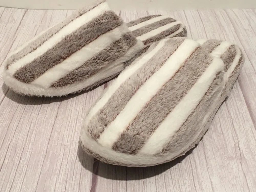 Soft Cozy Slippers, Size 10/11 Brown - Image 2