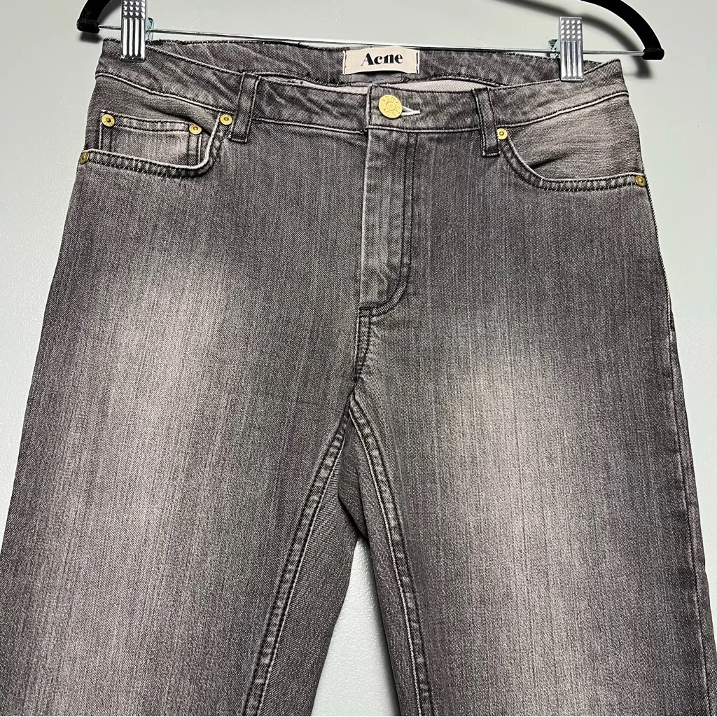 Acne Studios Embellished Ankle Studded Jeans Gray Denim Size 36/US Women’s 4 - Image 5