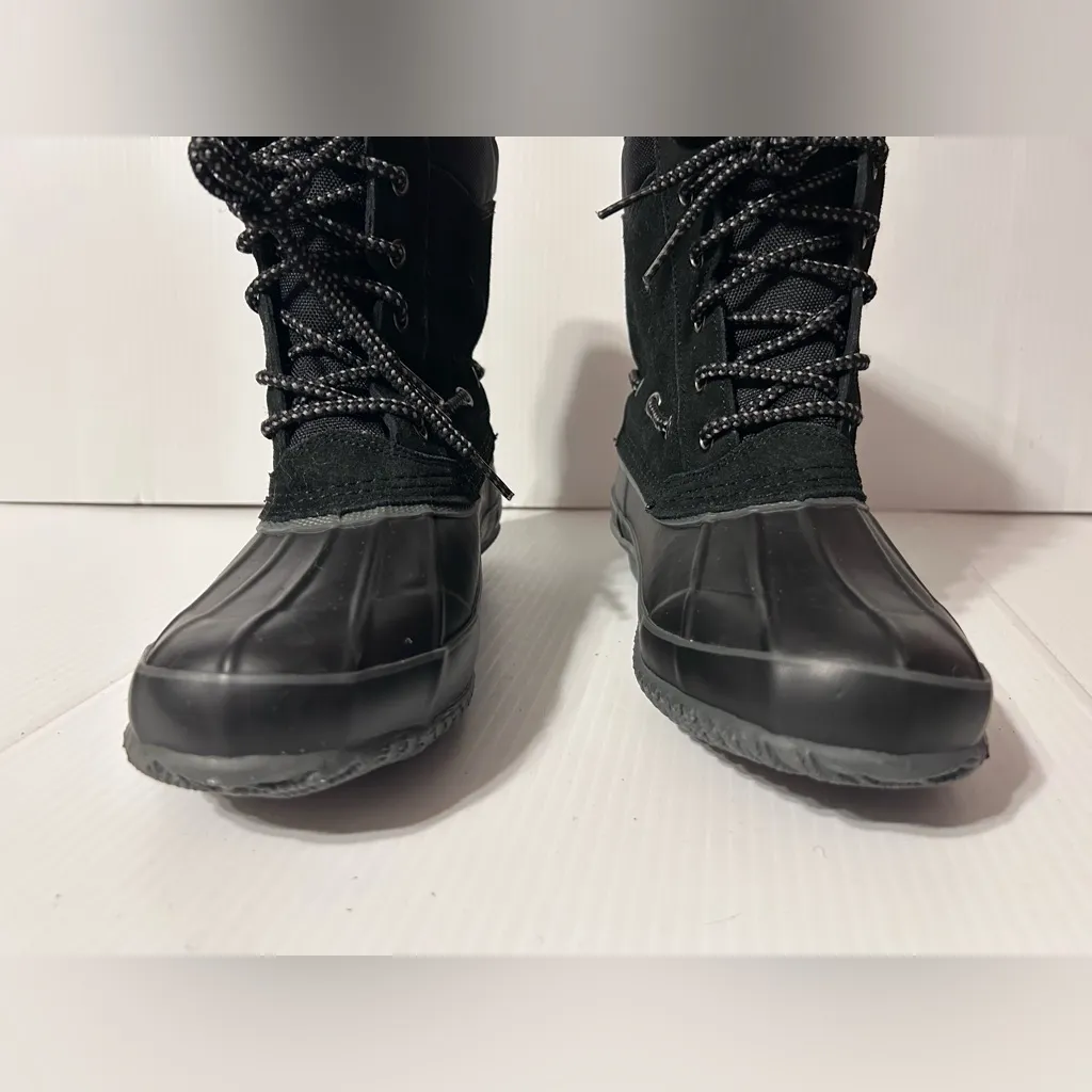 G.H. Bass & Co. black leather rubber duck winter snow boots women size 9 M - Image 5