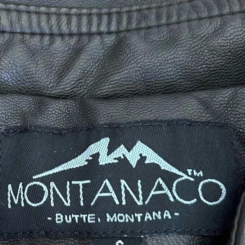 Montana Company Brown Faux Leather Western Jacket Size Small New with tags - Image 2