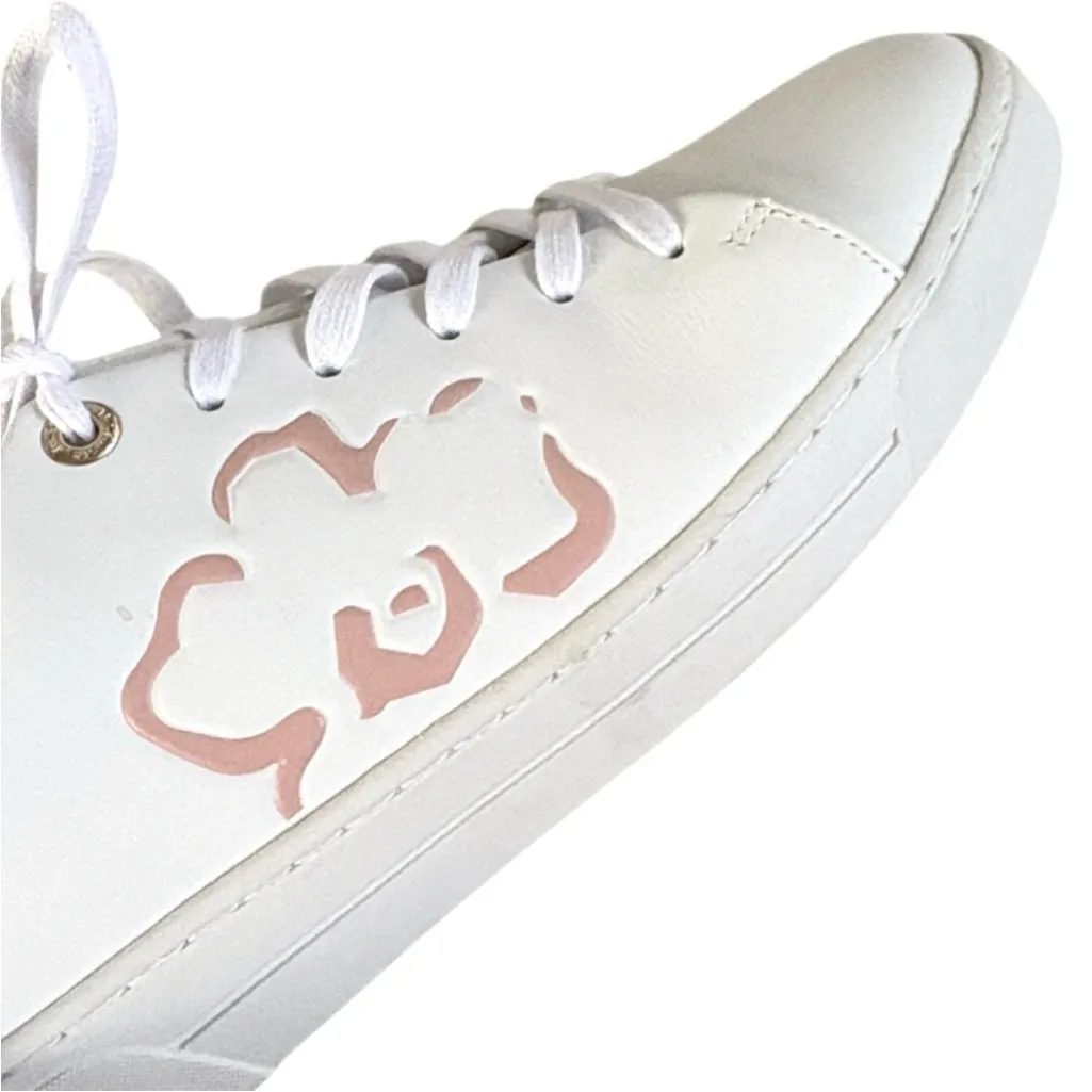 EUC Ted Baker Leather Tarliah
Magnolia Flower Sneakers White Pink Size 11 - Image 7