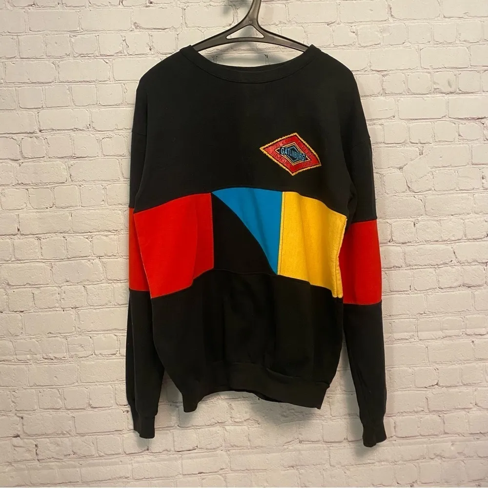 Vintage RARE 90s colorblock Gatlinburg Tennessee sweatshirt XL unisex Blue - Image 5