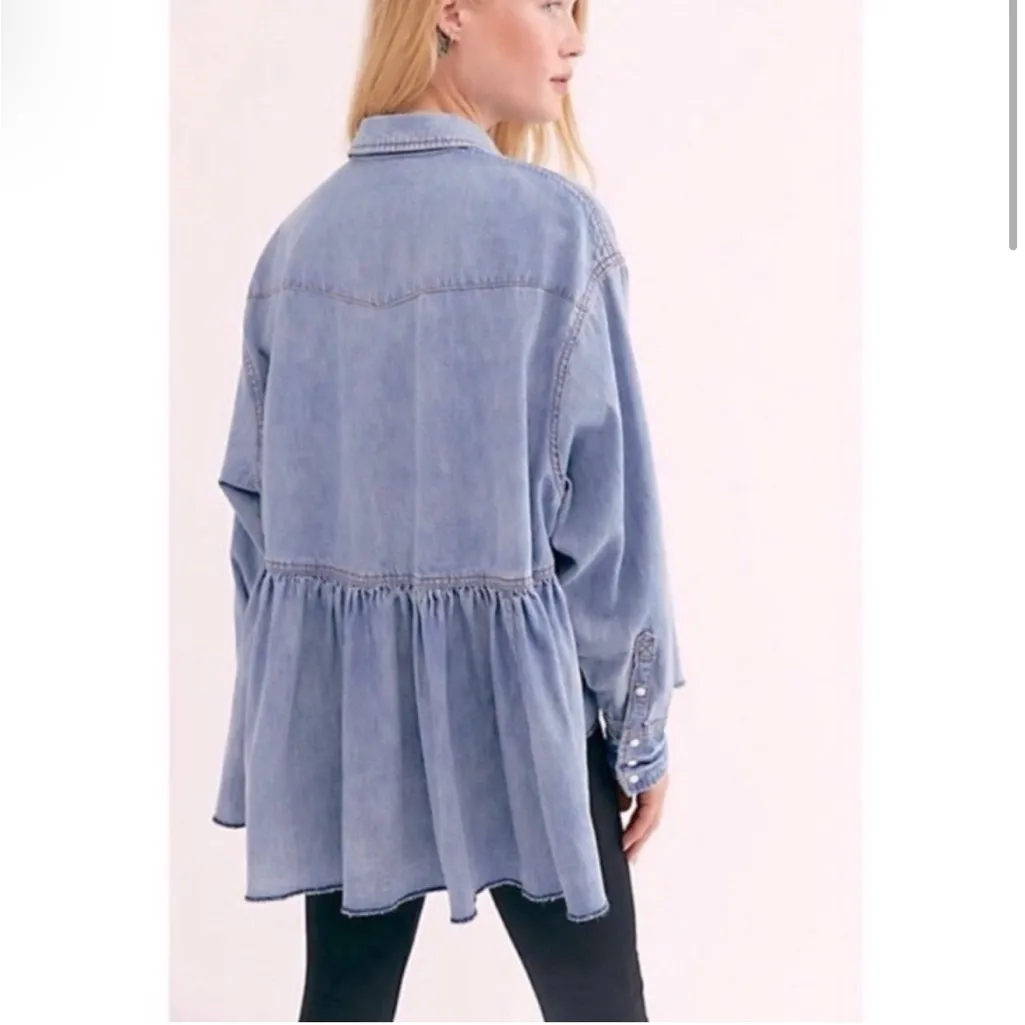 Free People Dylan Chambray babydoll top - Image 2