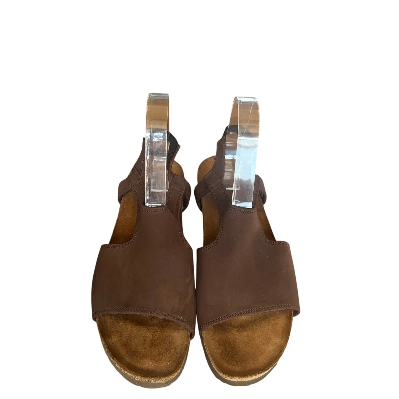 Naot Womens Brown Nubuck Leather Slingback Wedge Sandal Size 11 US 42 EU Comfort - Image 2