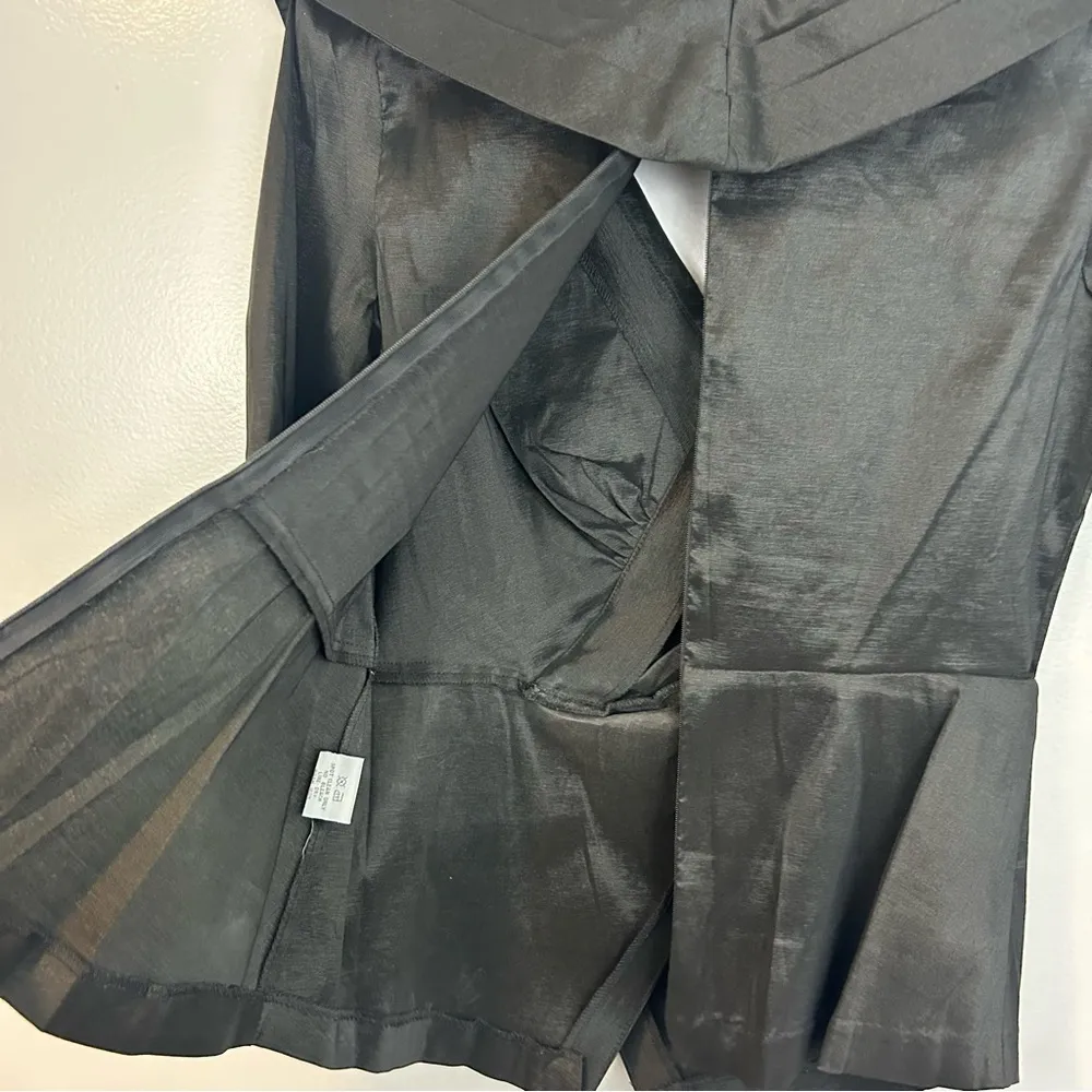 Madame X Black Vintage Pleated Rhinestone Ruched Faux Rap Blouse/Jacket Size M Size M - Image 12