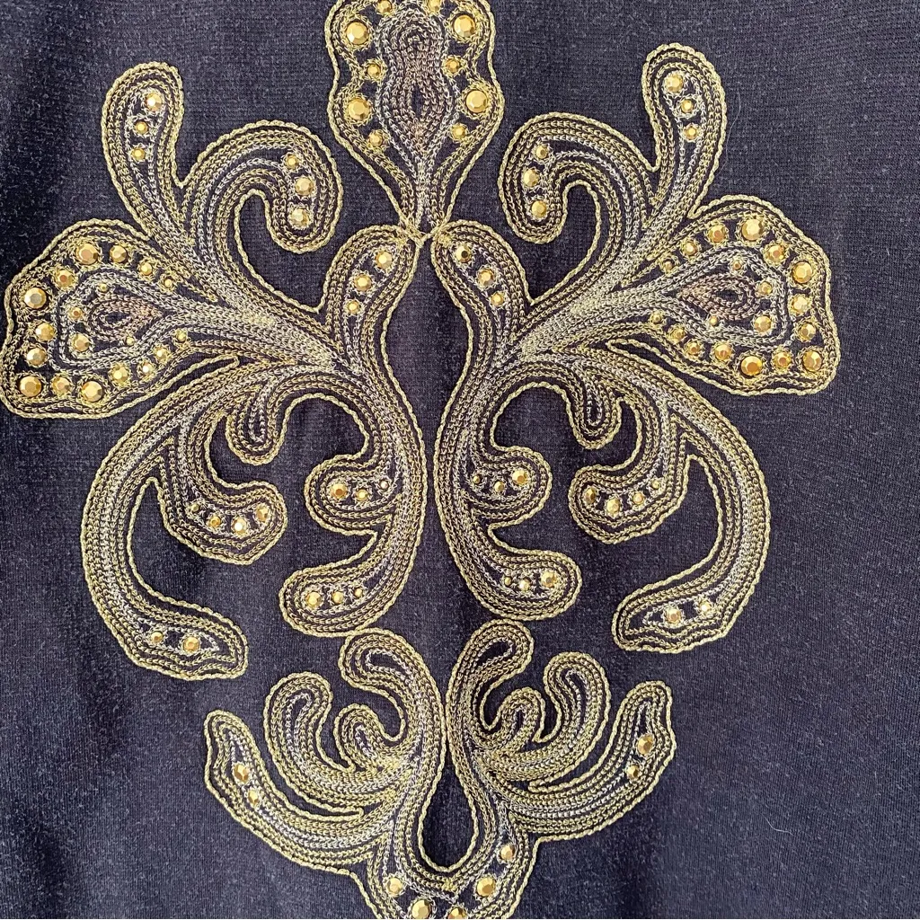 St. John Spa Brown Embellished Zip Front Lightweight Jacket size small - Image 5