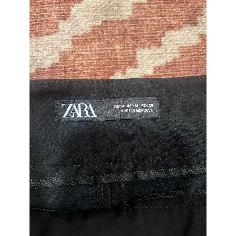 ZARA WomensTurned up Cuffed Straight leg Trouser Pants M - Image 5