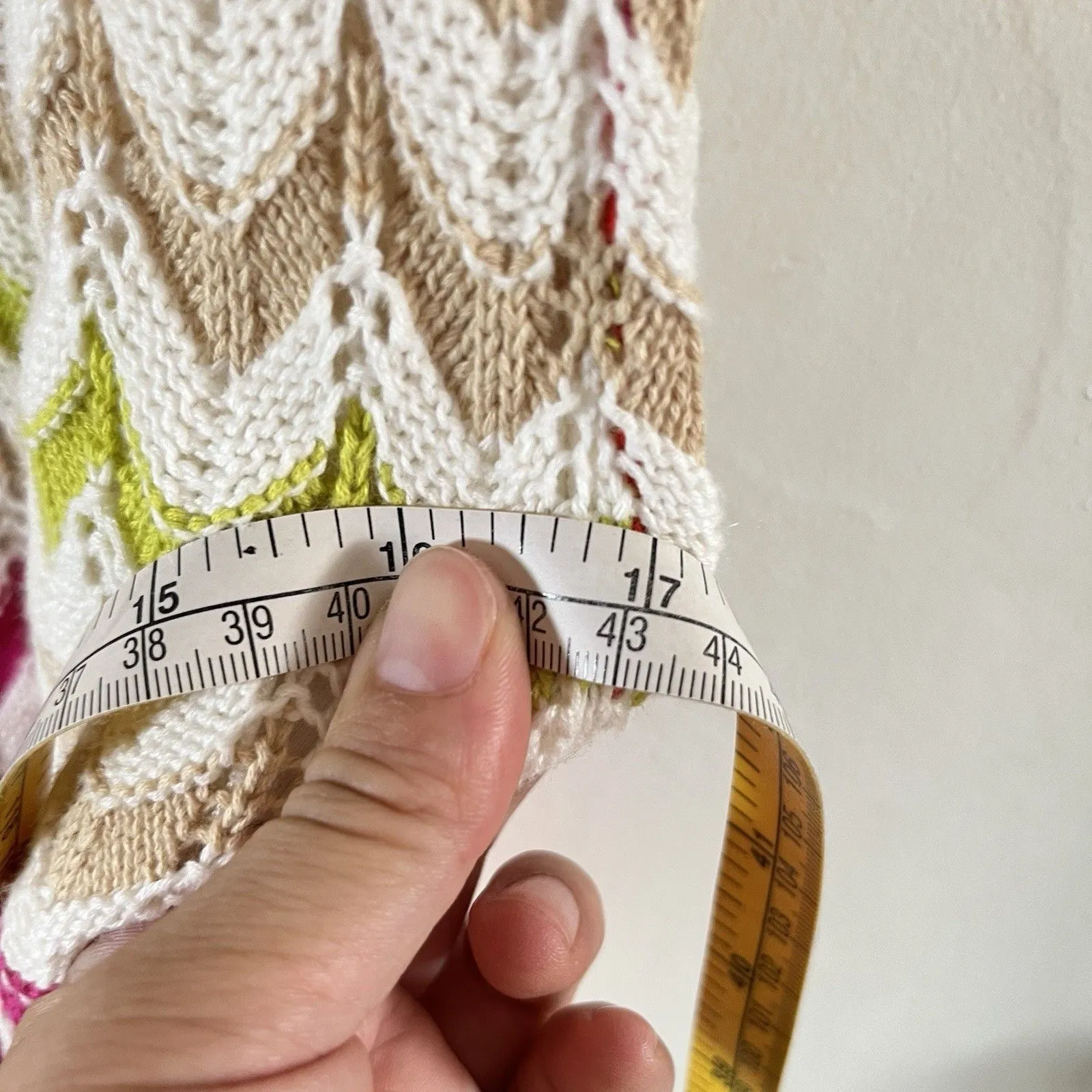 Rachel Zoe Crochet Maxi Dress Womens X-Small Zig Zag Colorful Festival Beach - Image 8