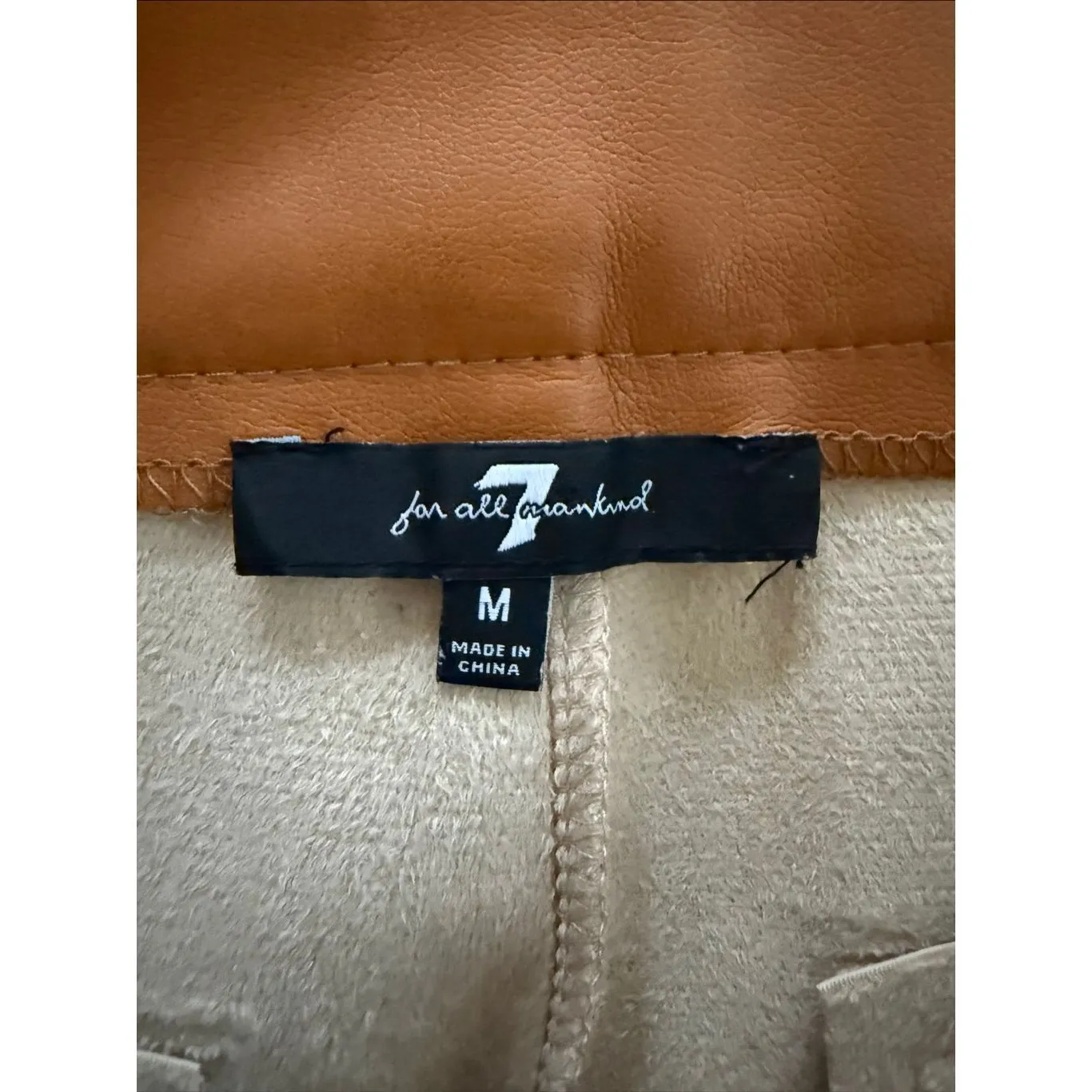 7FAM 7 For All Mankind Faux Leather Camel $268 M - Image 7