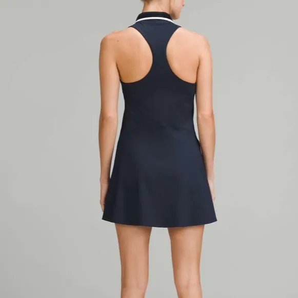 Lululemon dress Lightweight Sleeveless Polo Tennis True Navy White 2 - Image 2