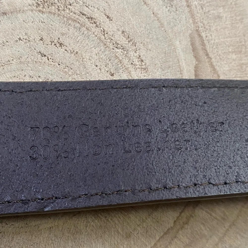 90s/Y2K western turquoise beaded buckle leather belt, size XL Brown - Image 6