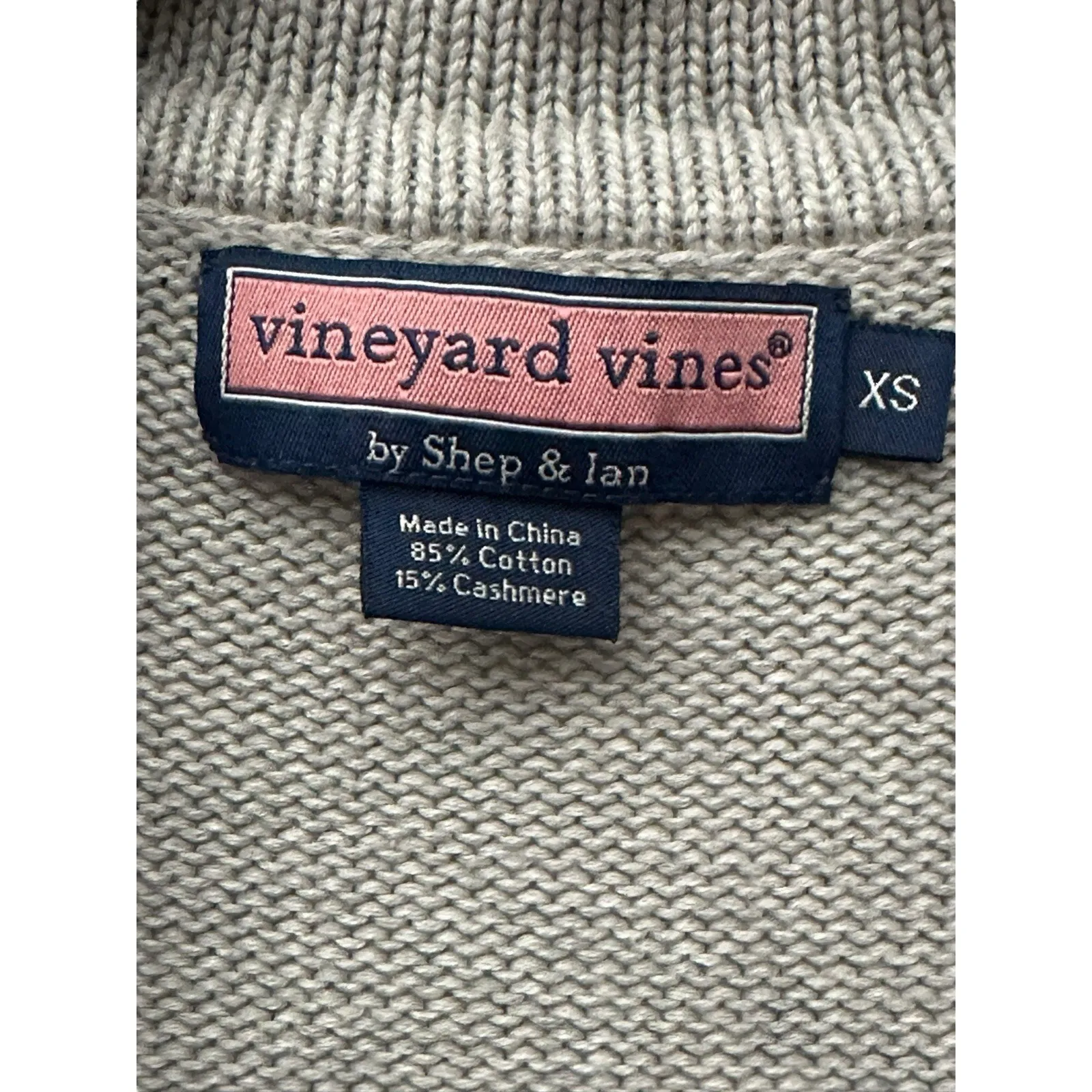 Vineyard Vines Womens XS Long Toggle Button Cardigan Sweater Grey Cashmere AB4-1 - Image 2