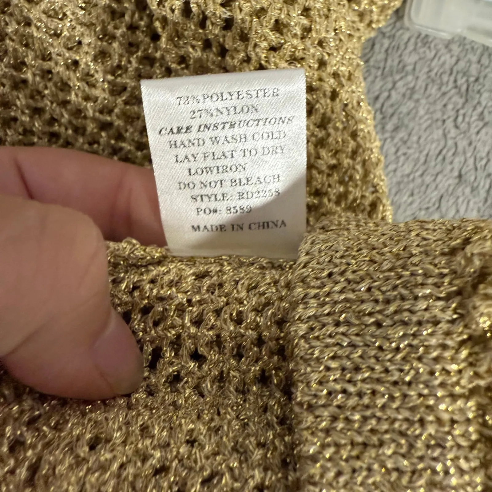 12th Tribe Sunlit Gold Lurex Cover Up Midi Dress, M - Image 5