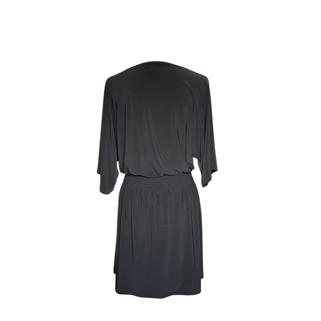 White House Black Market Kimono Sleeve Smocked Elastic Waist V-Neck Dress-Size M - Image 6