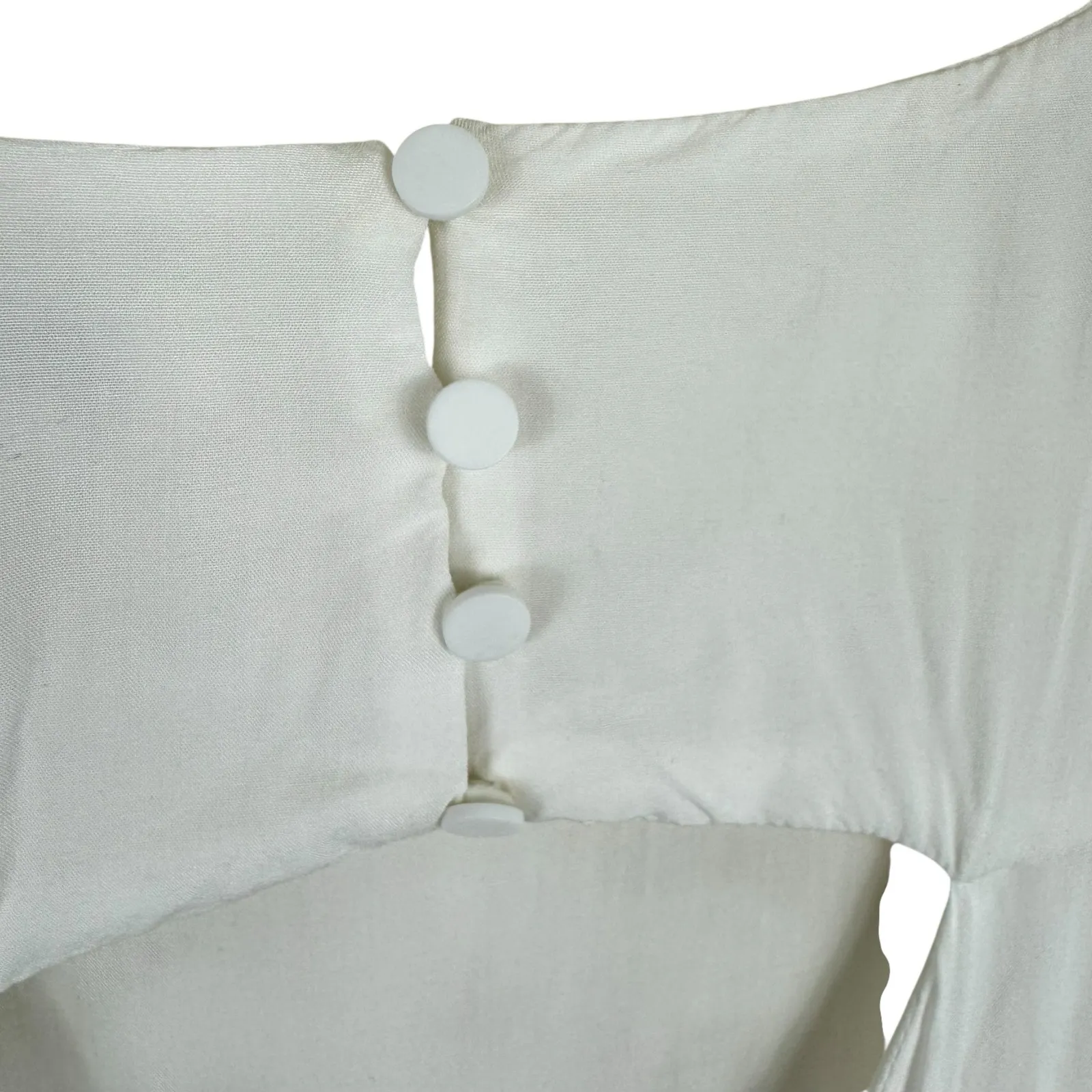 Francesca's White Rayon Sleeveless Lace Bodice Hi Low Lined Dress Size M Size M - Image 6