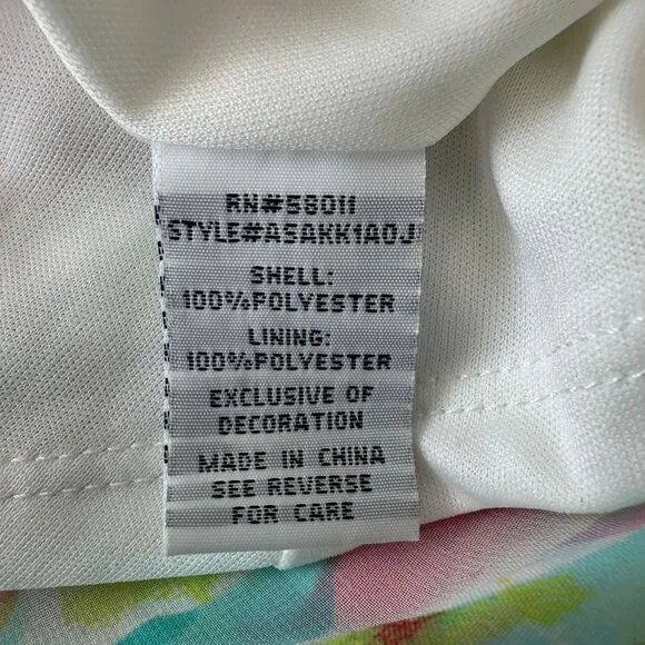 Sangria Floral‎ Watercolor Chain Strap High-Low Dress Summer Party Cocktail Sz 8 - Image 6