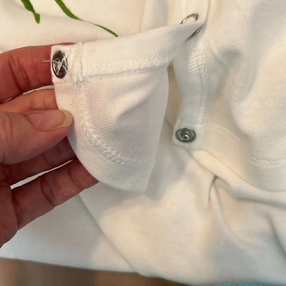 NWT onque casuals size small 3/4 sleeve snap front flowered cardigan White - Image 8