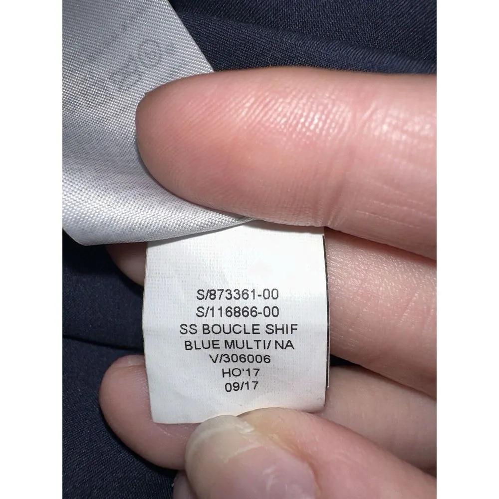 Banana Republic Navy Boucle‎ Tweed Shift Dress Sz 0 - Image 7