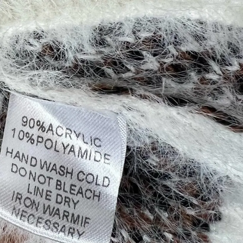 Newbury Kustom Fuzzy Sweater Womens M White Leopard Print Pullover Soft Cozy - Image 4