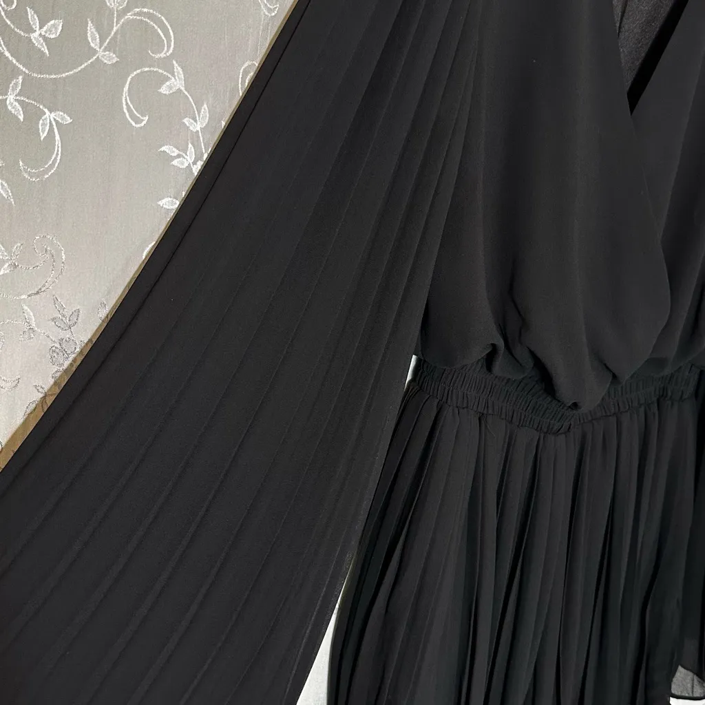 Anthropologie Endless Rose Black Long Sleeve Romper - Image 5