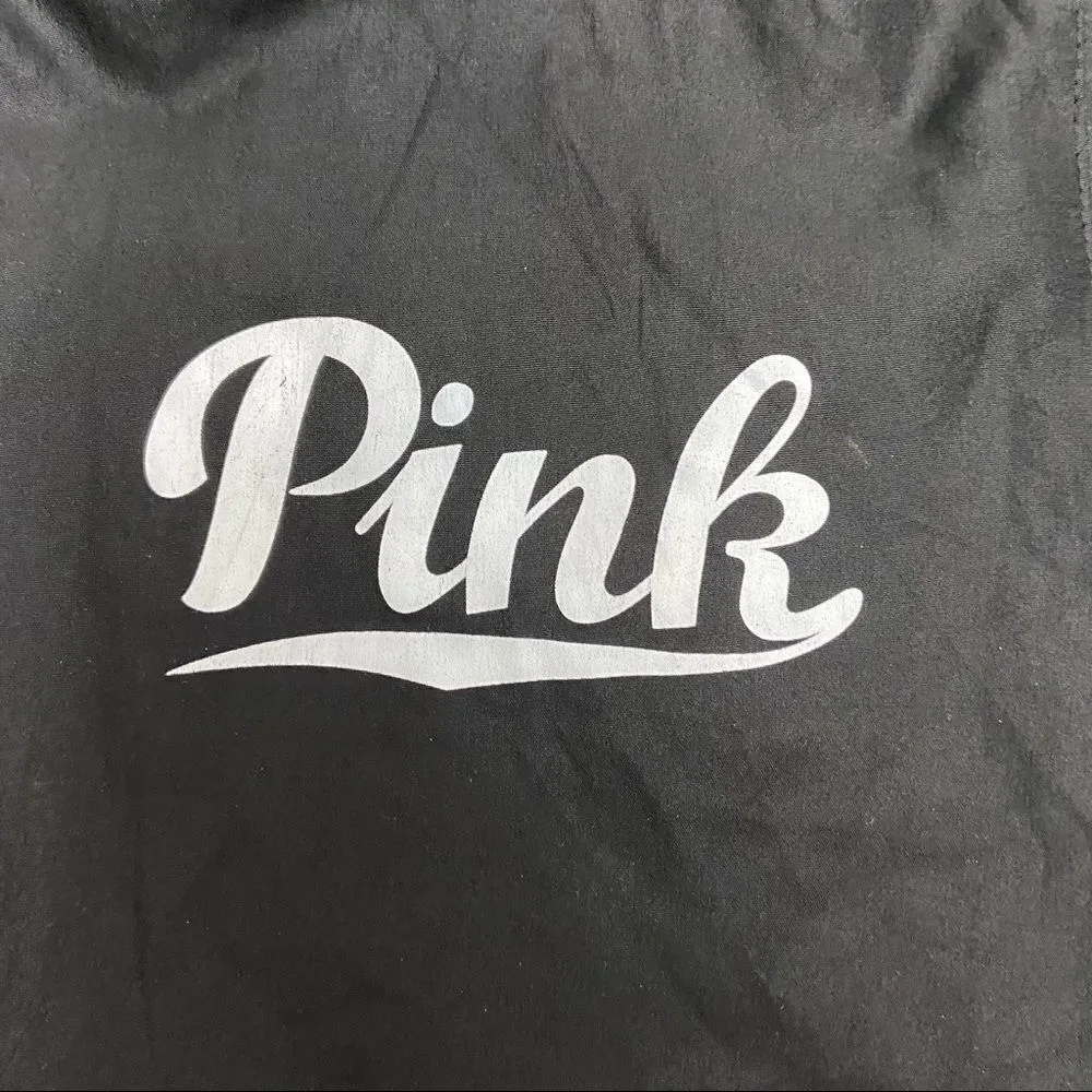 Pink Victoria’s Secret Long Sleeve Rainbow Zipper Windbreaker Jacket - Image 3