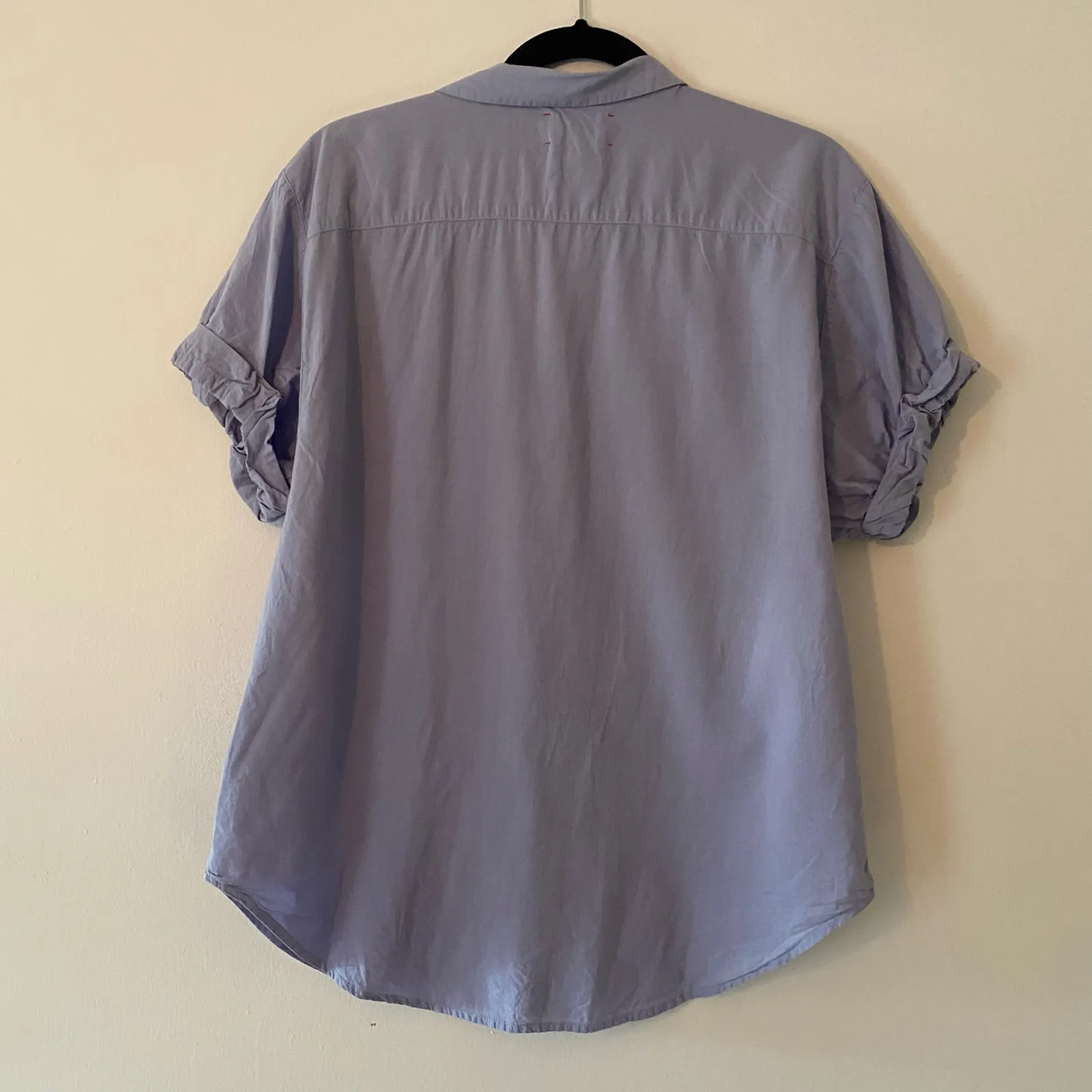 Xirena Blue Purple Channing Shirt Button Down Blouse Cotton Women's size Small - Image 7
