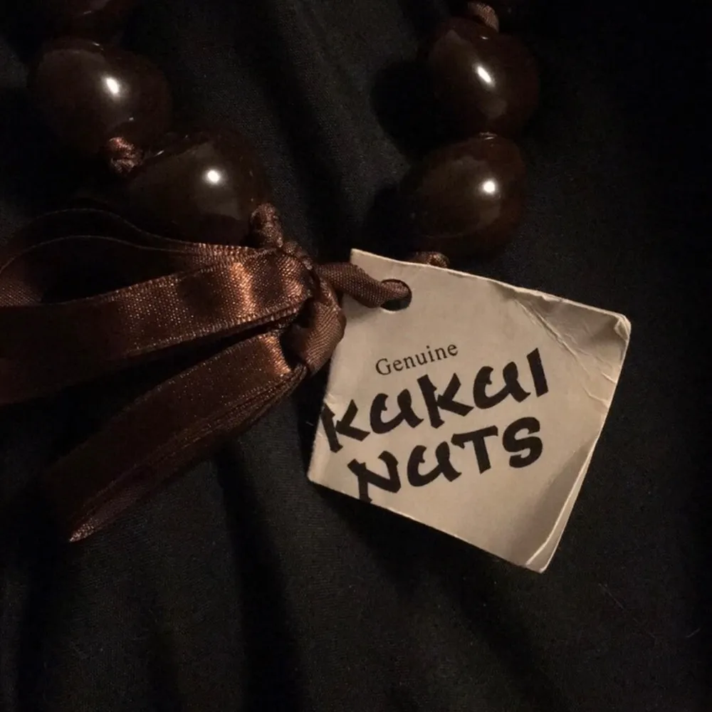 New Genuine Kukui Nut Necklace | Lei Brown - Image 2