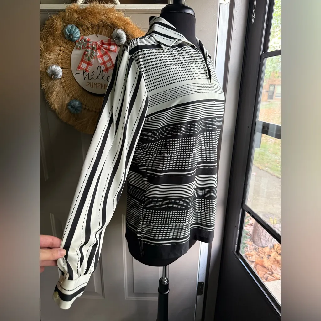 Vintage Montgomery Ward black white striped pull - Image 2