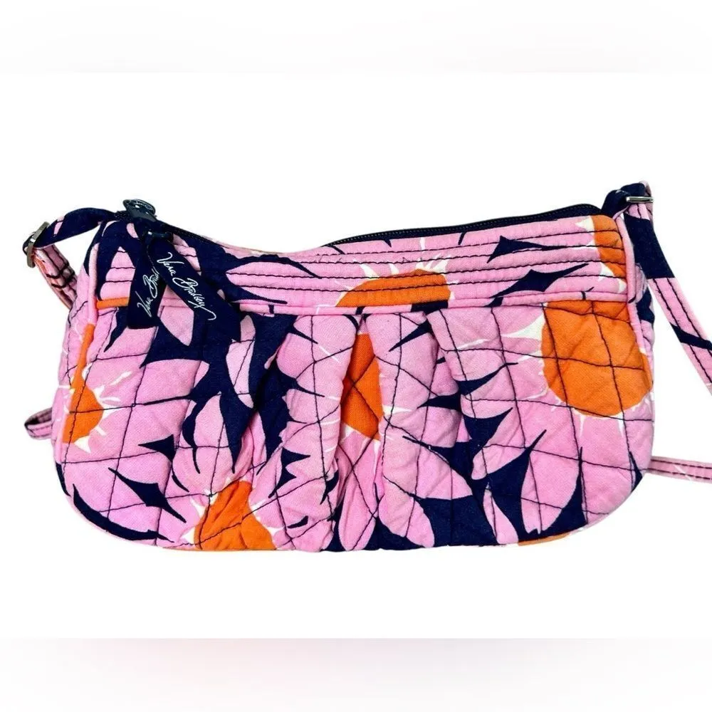 Vera Bradley Quilted "Loves Me" Mini Crossbody Handbag Pink Floral Colorful Boho - Image 2