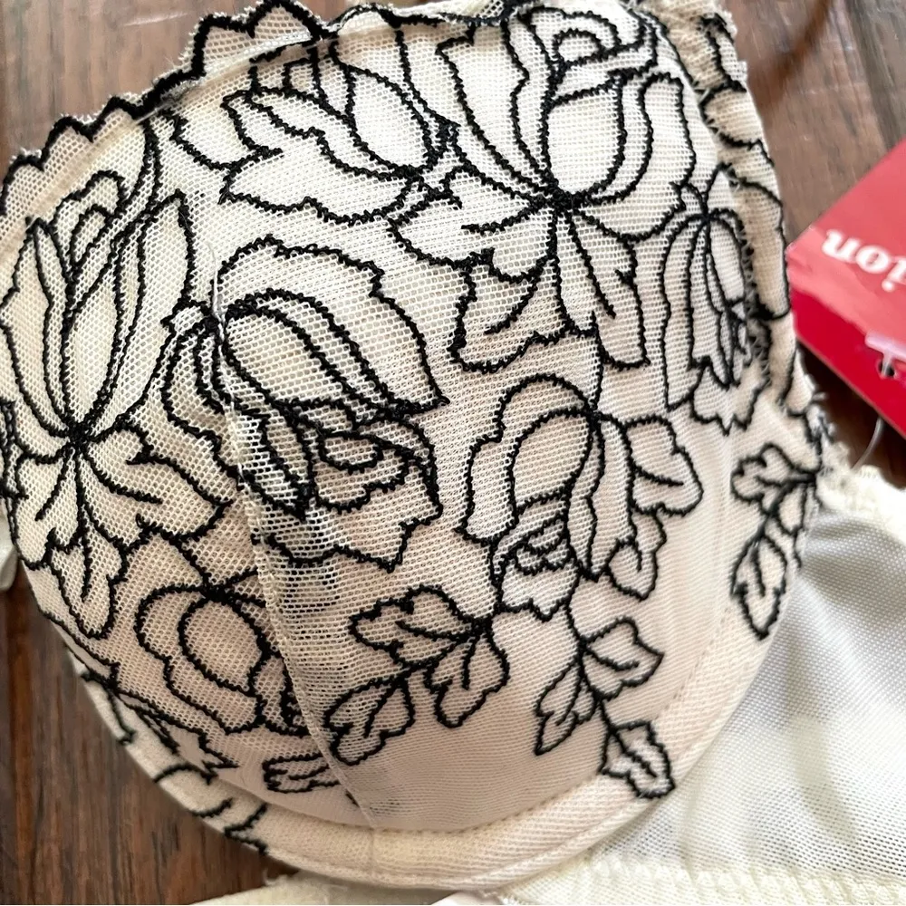 ASCENSION Paris underwire bra, made in France size 90B, US 34B NWT - Image 9