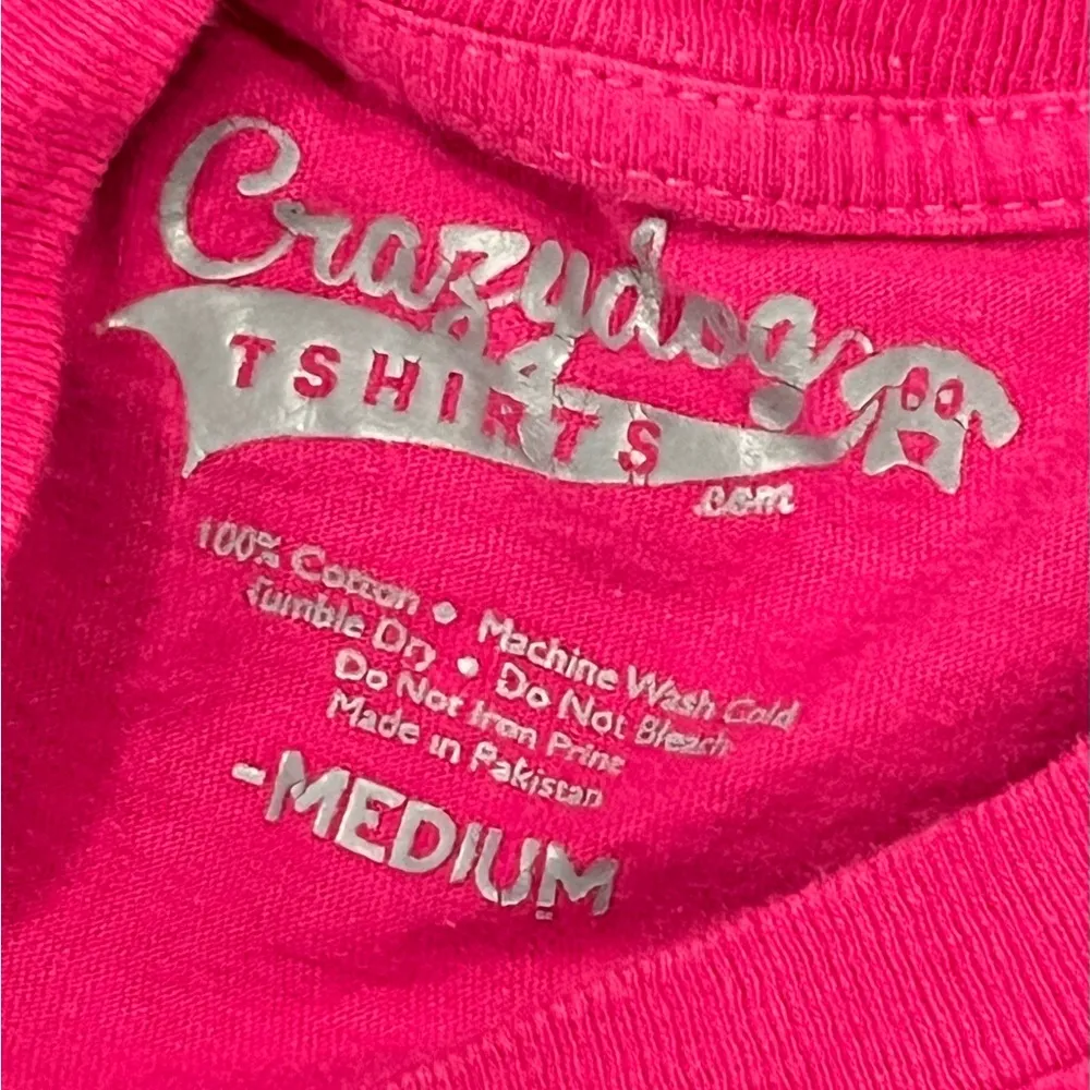 Women’s Crazy Dog T Shirts Medium Pink Maternity Short Sleeve T Shirt - Image 4