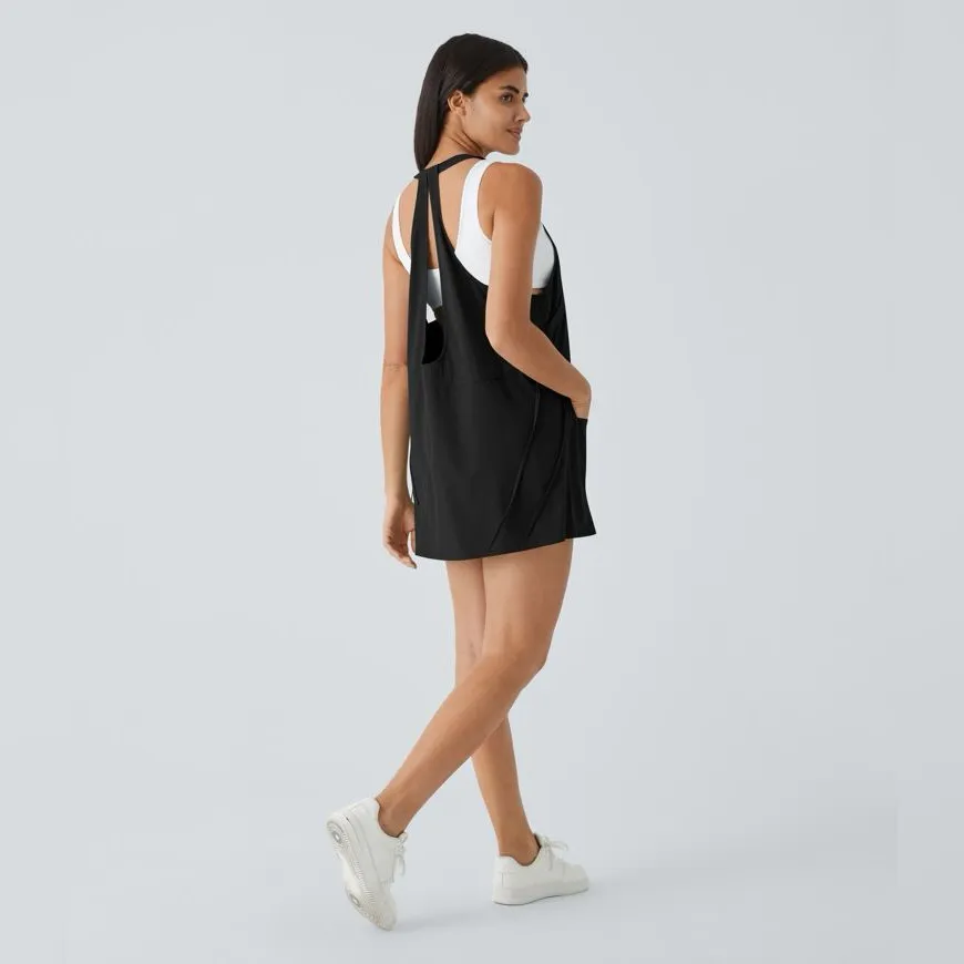 Halara Breezeful™ Pockets Drawstring 2-Piece Quick Dry Mini Hiking Active Dress - Image 3