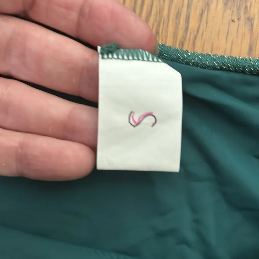 Andie‎ Bikini Set Delray Top 90s High Waisted Bottom green sparkle sz S NWT/NWOT - Image 8