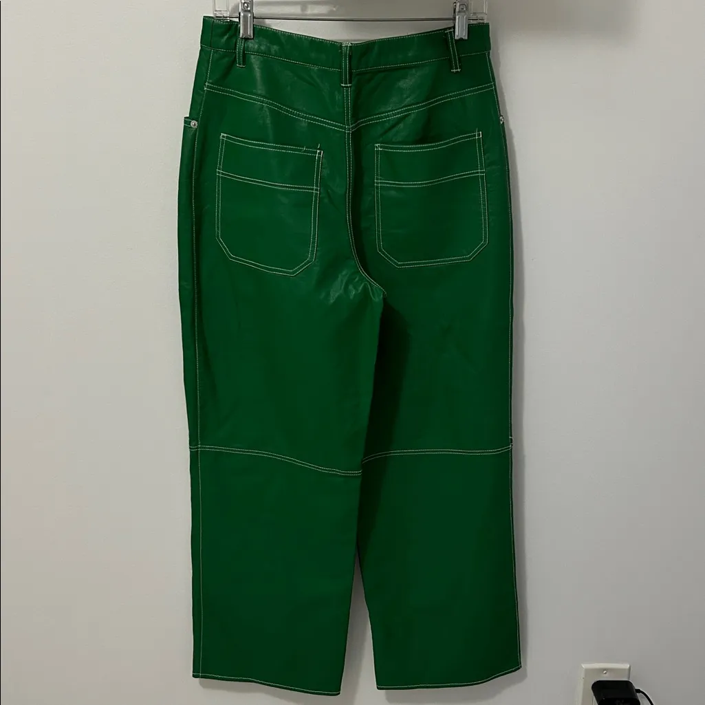 We The Free The It Factor Vegan Leather Pants Green - Image 3