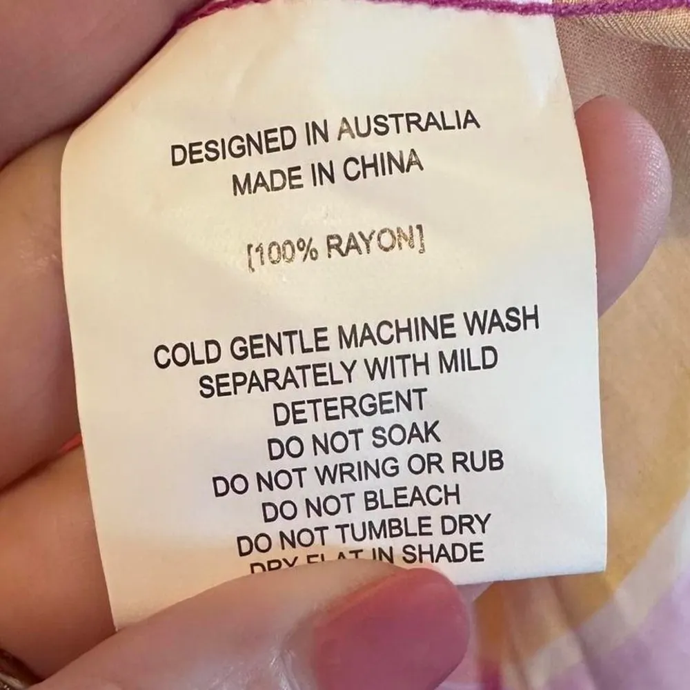 Anthropologie‎ Abel the Label Rumi Purple Pink Orange Tropical Maxi Dress XS NWT - Image 8