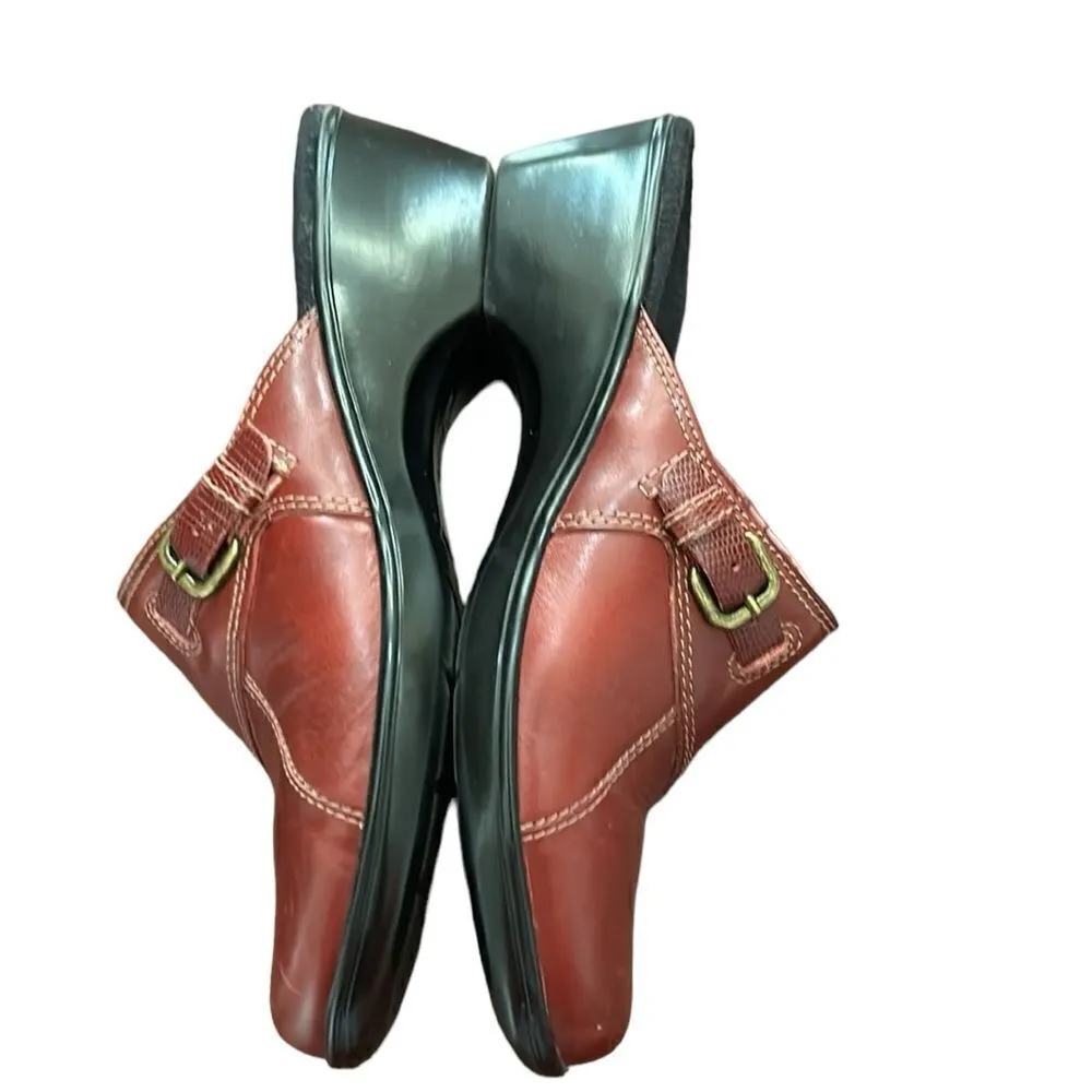 Clarks Bendables Red Leather Slip-on Shoes(Size 8.5M) - Image 6