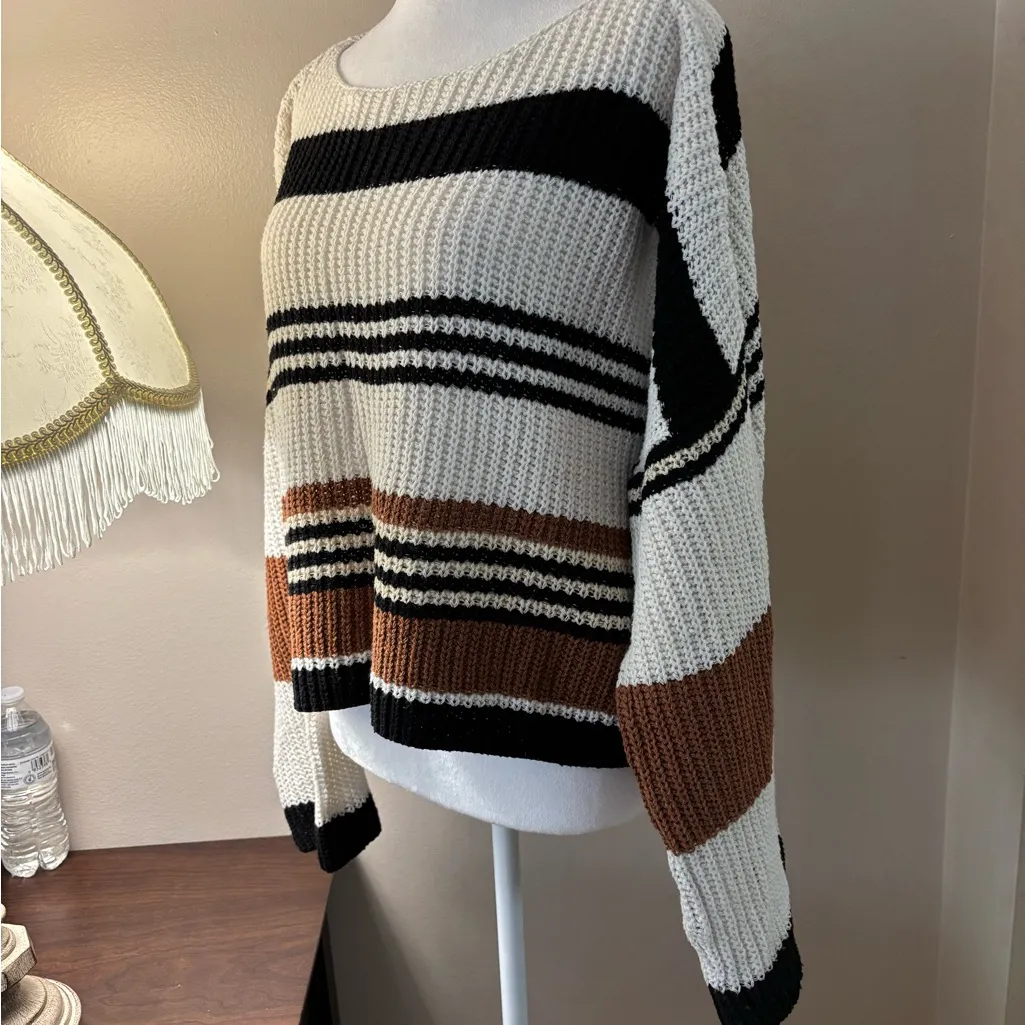 SHEIN Multicolor Striped Knit Sweater Size S - Image 7
