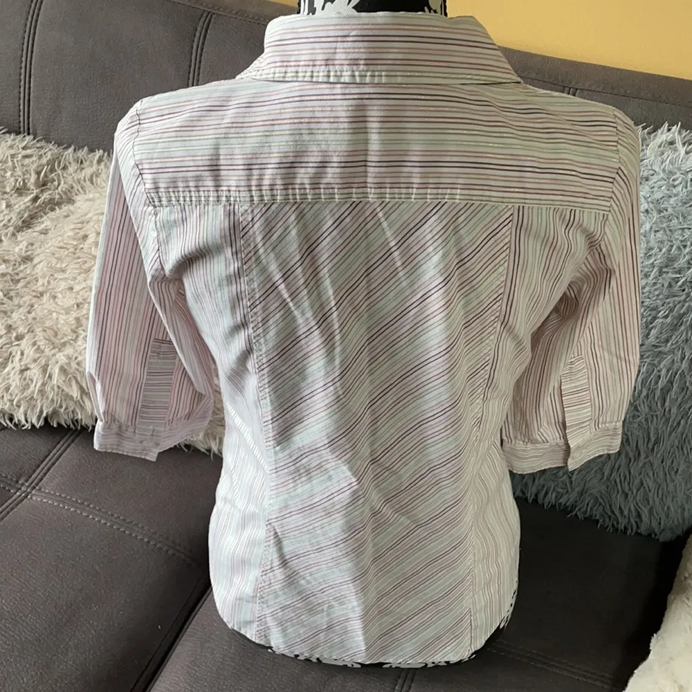 APOSTROPHE STRETCH Button Down Shirt Size S (6-8) - Image 5