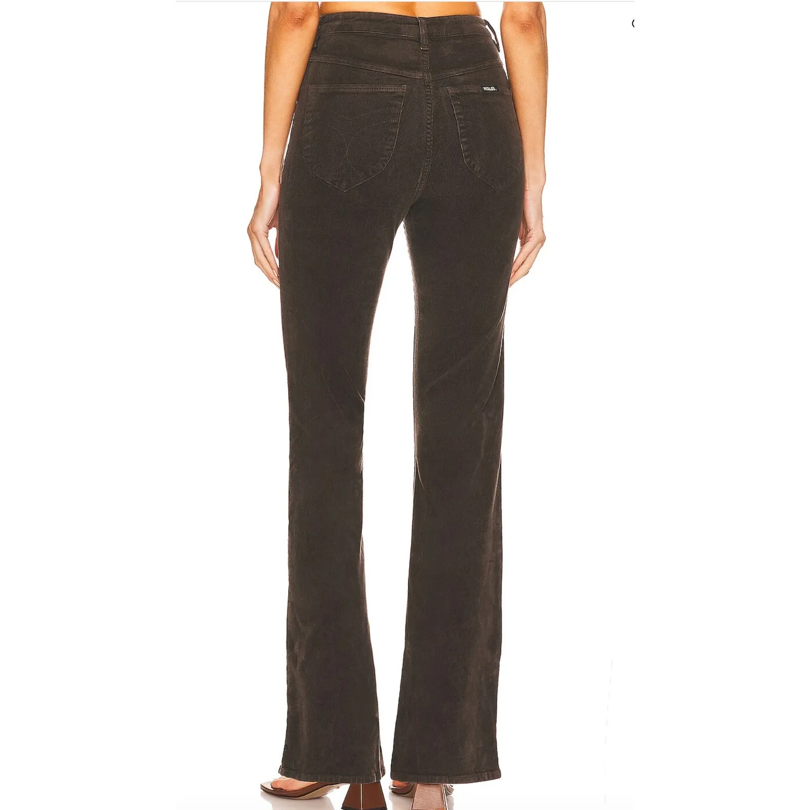 Rollas X Phoebe Tonkin Dusters Bootcut Cord in Espresso Pants Size 25 Brown - Image 3
