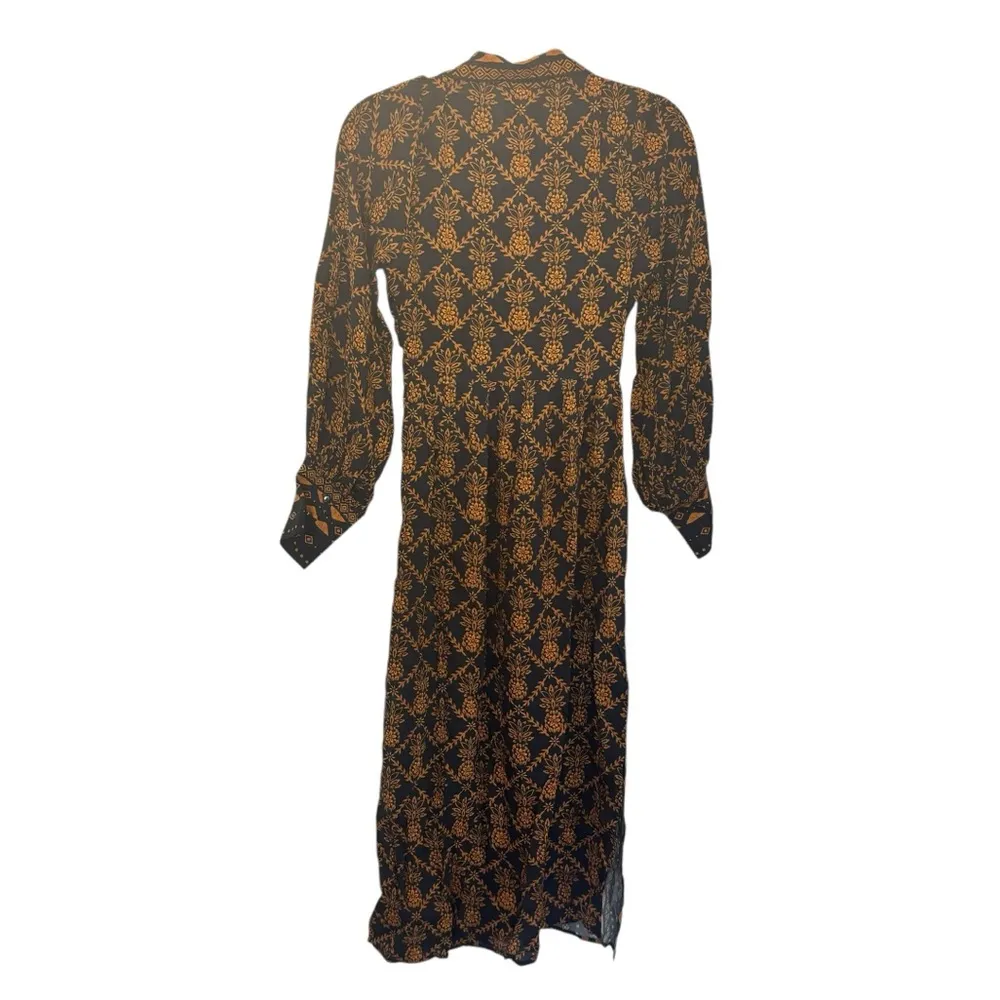 Farm Rio Long-Sleeve V-Neck Printed Tie-Front Midi Dress - Image 8