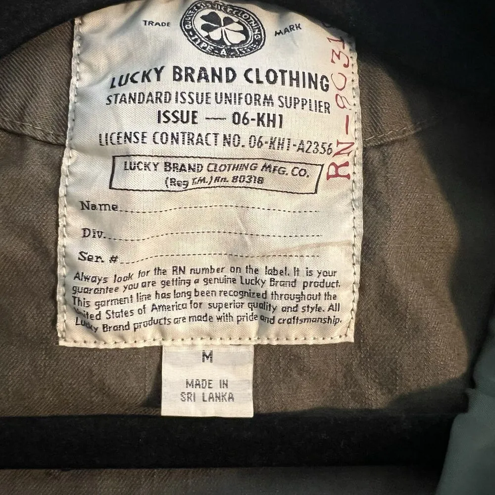 Lucky Brand Women’s Military Jacket Medium Nylon Cotton Mixed Media - Image 3