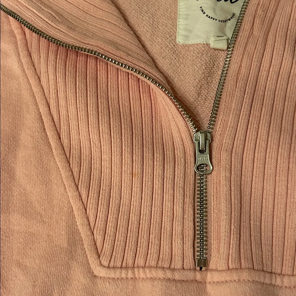 Aerie Blush Pink Quarter Zip Sweater - Image 4