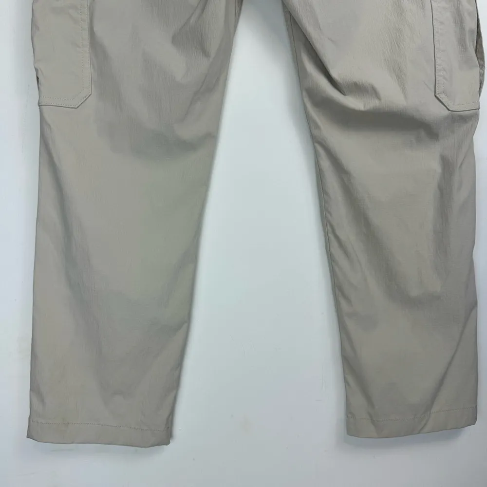 Eddie Bauer Womens Guide Ripstop Cargo Ankle Pants Sz 12 Beige Tan - Image 13