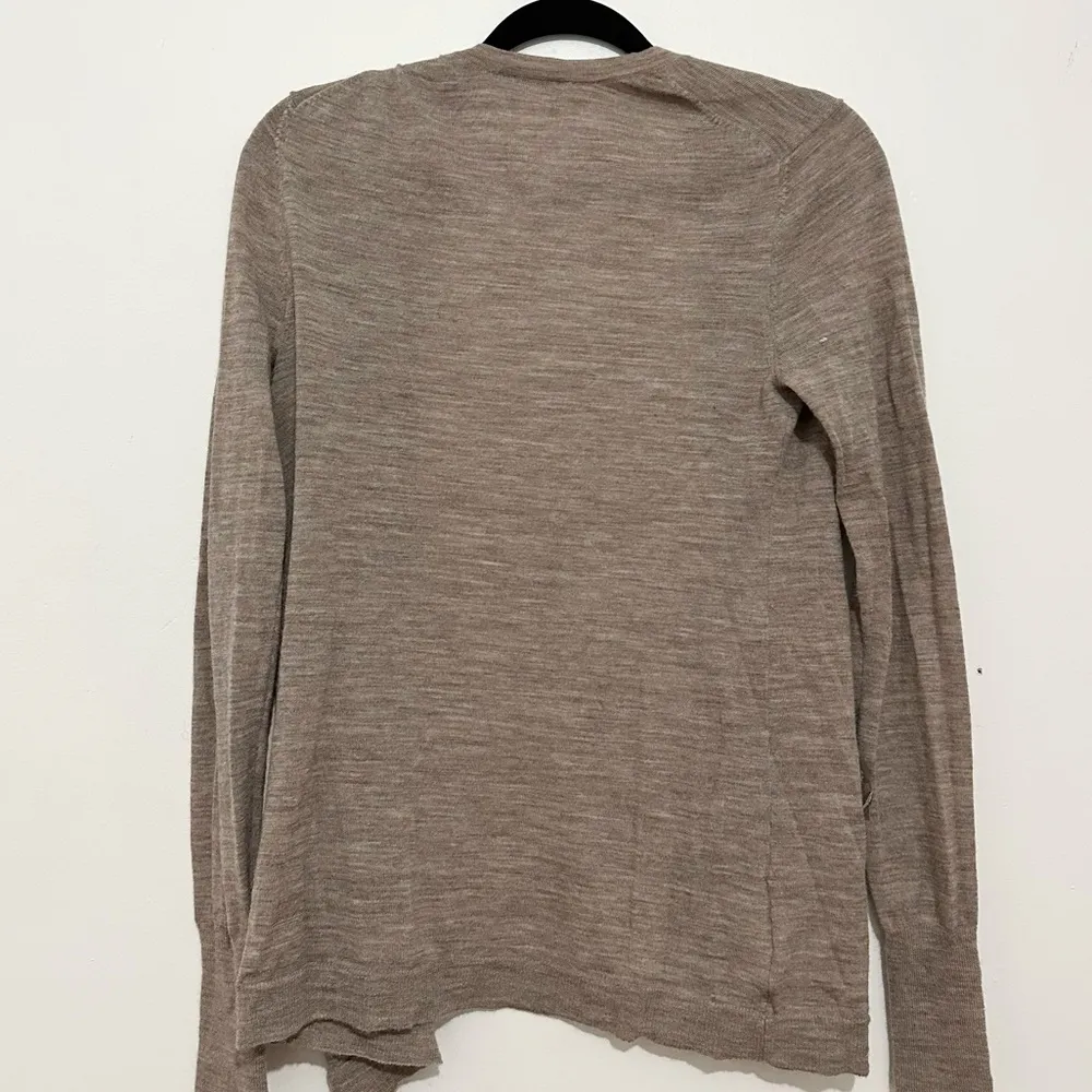 Ann Taylor Loft Tan Knit Jewel Embellished Cardigan Sweater medium - Image 6