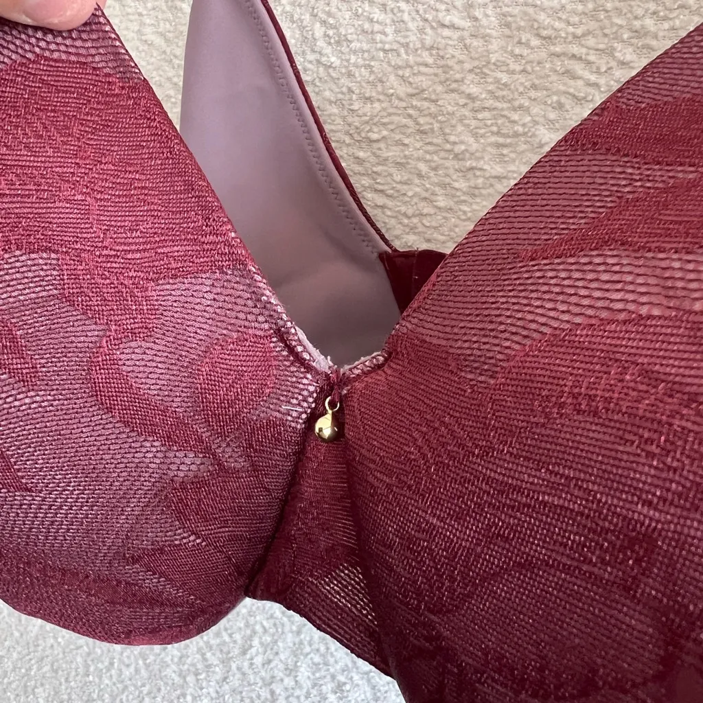 Cacique Lane Bryant Lace Lightly Lined Full Coverage Lace Bra Size 44D‎ - Image 6