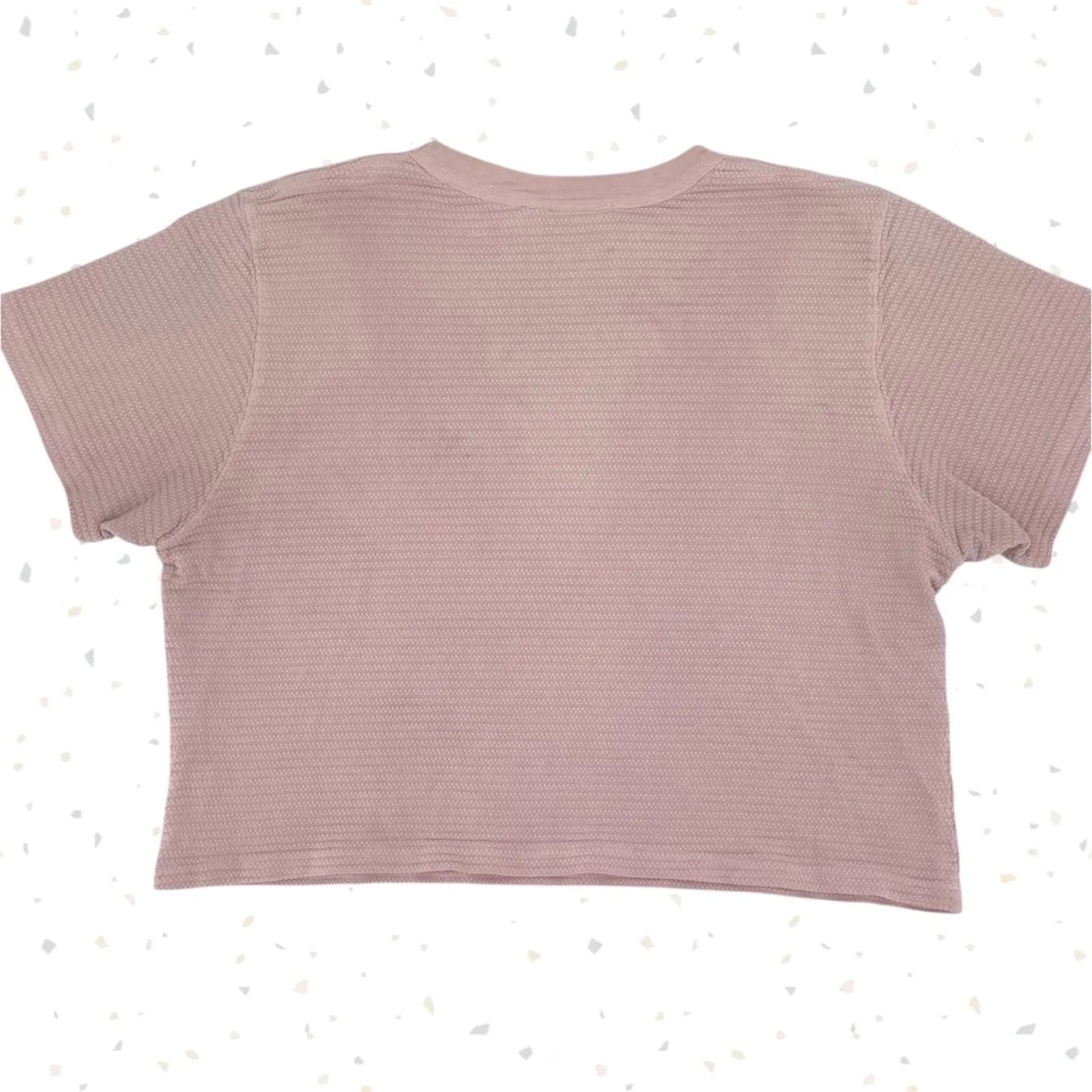 Big Bud Press Thrashed Honeycomb Crop Tee Faded Powder Pink Short Sleeve Top L Size L - Image 2
