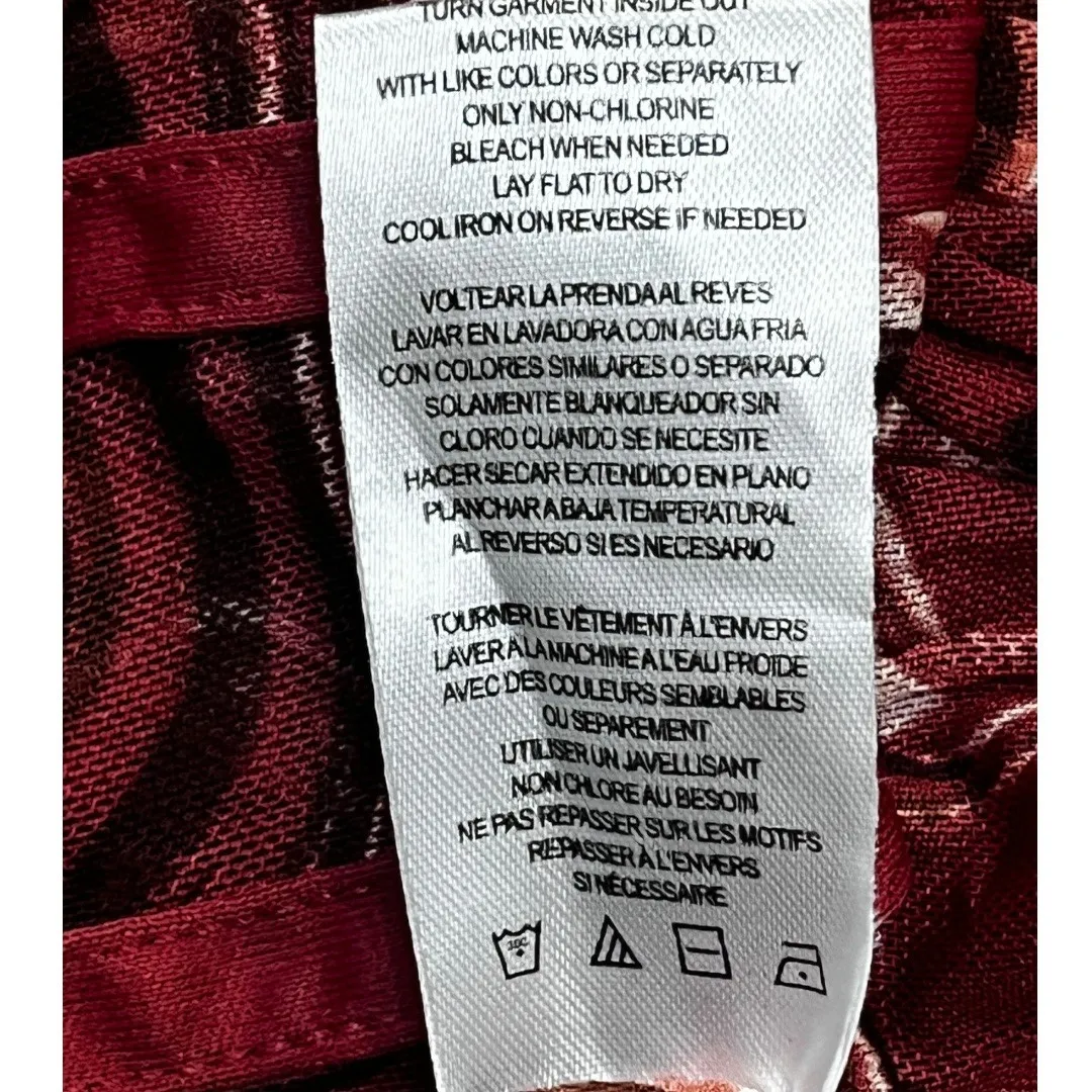 Vintage Almost Famous Y2K Corset Sheer Crop Maroon Top Size‎ L Artsy Boho Chic - Image 7