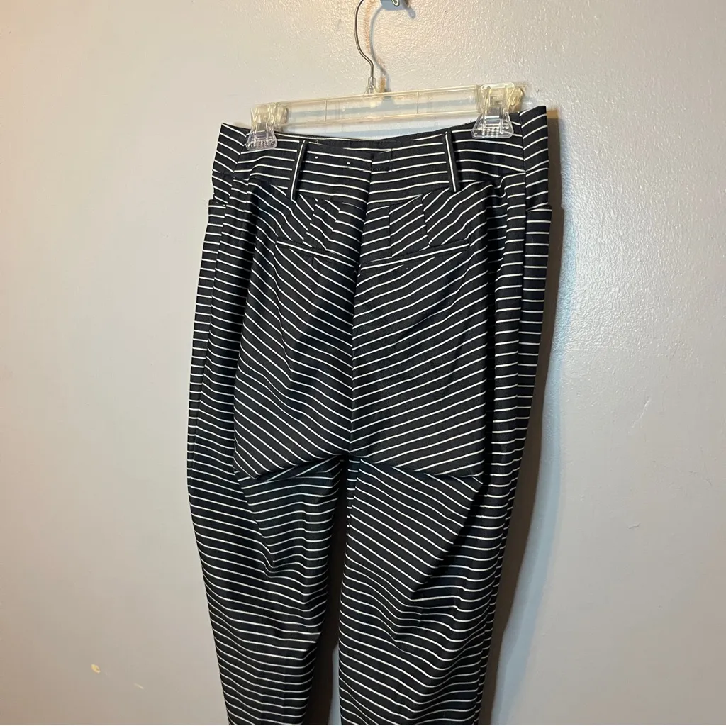 The Riviera Pant Black White Striped Slim Fit Ankle Pants Size 6 - Image 4